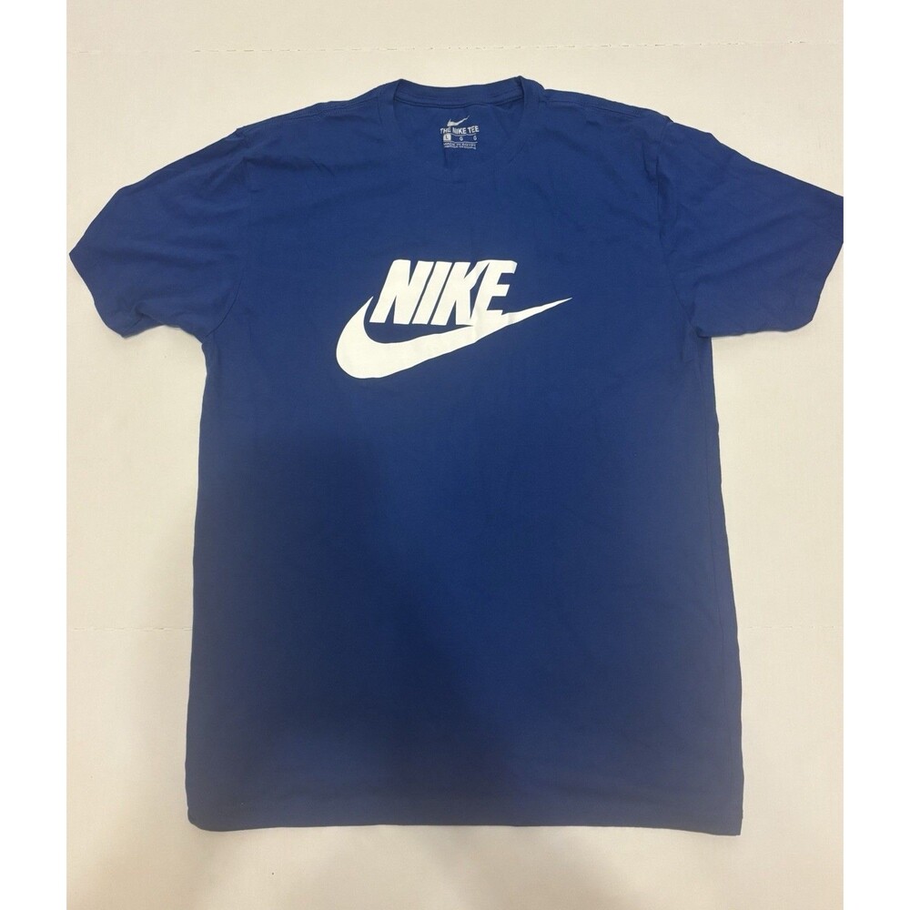 Nike The Nike Tee Men's L Blue Short Sleeve Crew Neck Graphic Logo T-Shirt